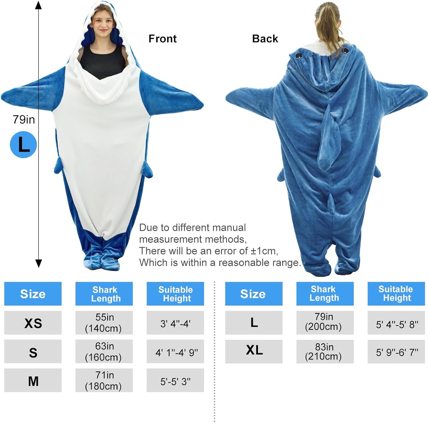 Shark Blanket Adult Kid Hoodie Onesie 